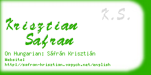 krisztian safran business card