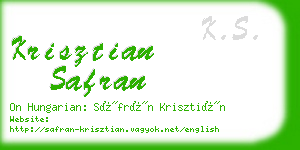 krisztian safran business card